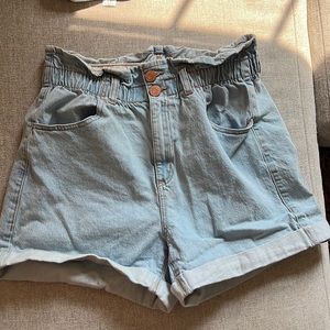Paper bag shorts garage